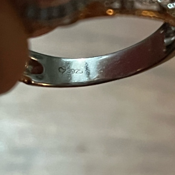 NEW JEULIA LEAF DESIGN ROUND CUT STERLING SILVER RING SET IN 8.5 - Picture 13 of 15